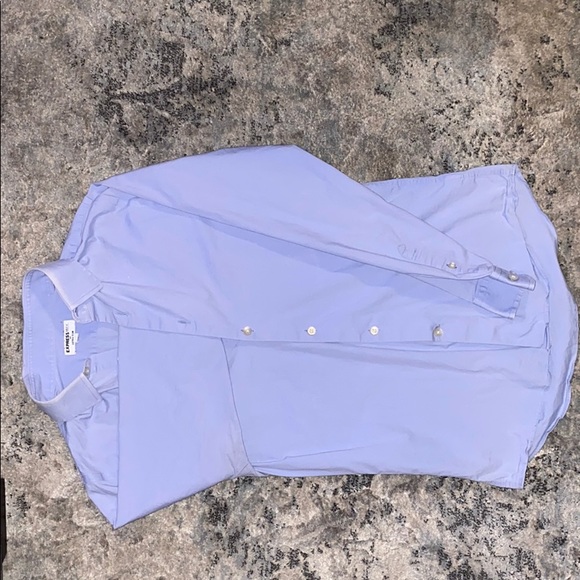 Light Blue Express Button Down Dress Shirt - Picture 1 of 3